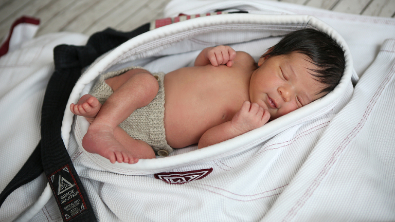 Newborn Baby In Jiu-Jitsu Uniform