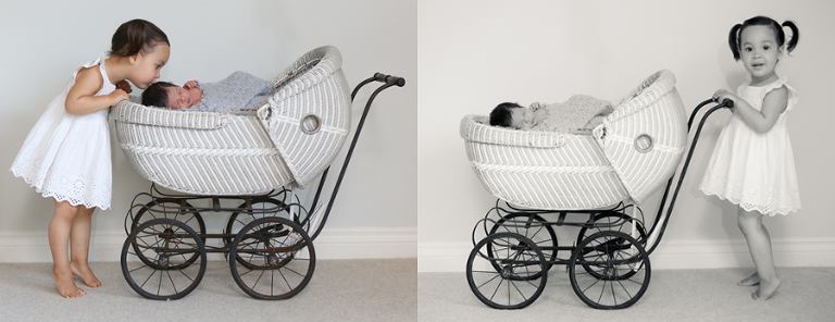 Newborn and Sister Baby Buddy Carriage