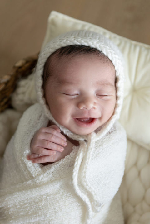 Newborn Photography Session, Newborn Boy Smiling, Diana Henderson Photography