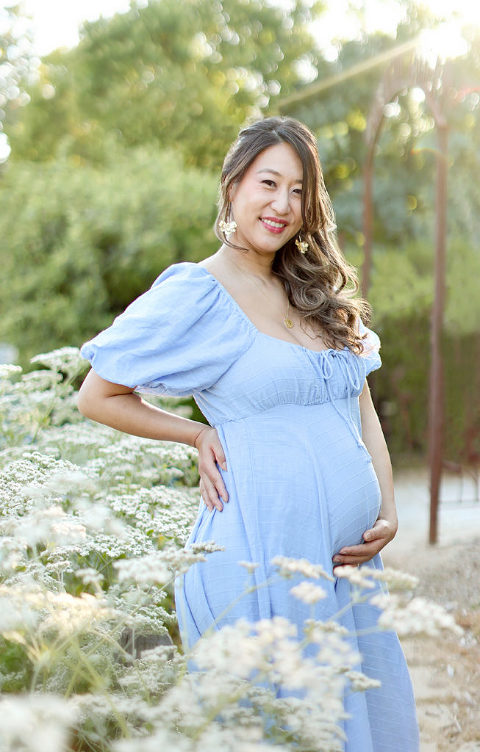 Pasadena Arlington Garden Maternity Session Photography, Garden Pregnancy Photography