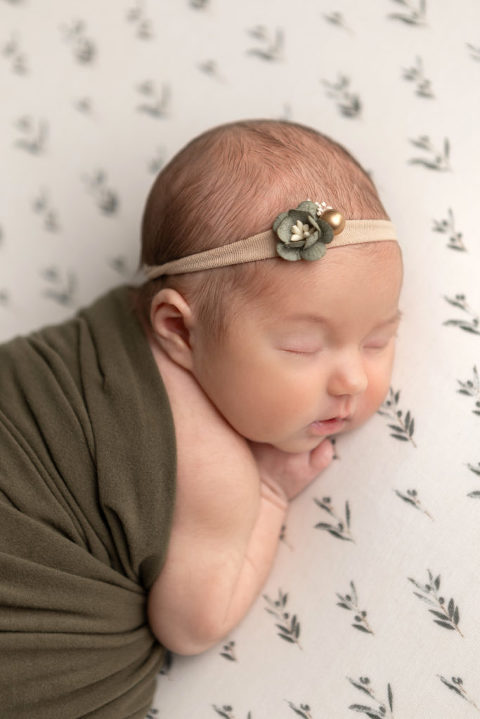 Newborn Baby Girl on Posing Table, Diana Henderson Photography, Los Angeles Newborn Photography