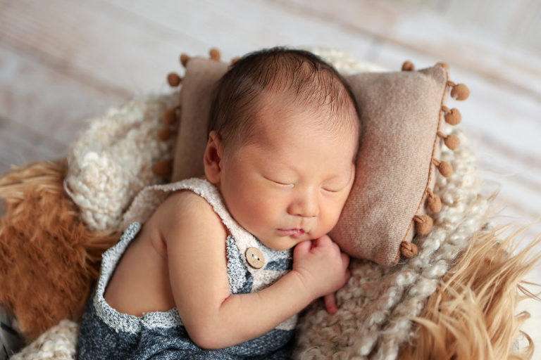 Glendora Newborn Baby Photography Session, Baby on Newborn Scale Prop, Arrow Background, Diana Henderson Photography