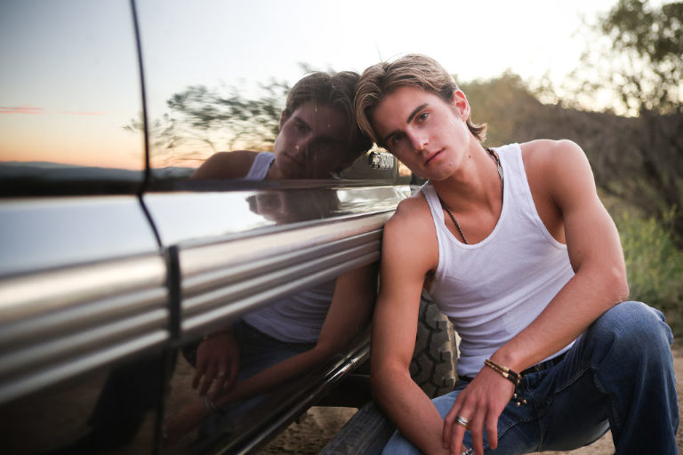 Senior Photo Boy and his truck in Los Angeles, Diana Henderson Photography
