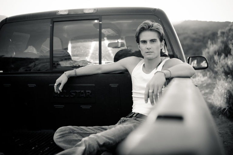 Senior Photo Boy and his truck in Los Angeles, Diana Henderson Photography