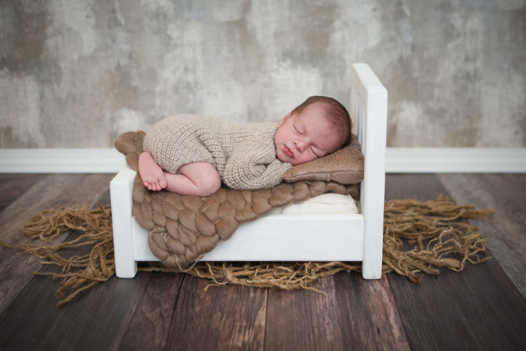 Los Angeles Newborn Photography, Los Angeles Newborn Baby Boy in Prop, Newborn Photoshoot